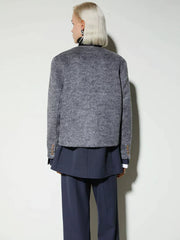 Grå elegant cardigan i ull