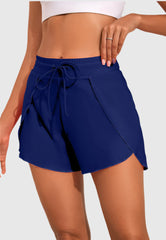 Sporty shorts with a wrap look