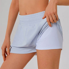 High-waisted airy sports shorts