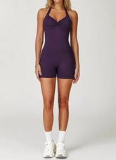 Backless sports jumpsuit