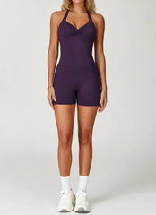 Backless sports jumpsuit