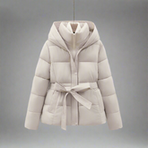 Vadderad midjejacka med bälte