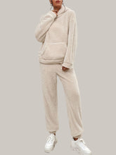 Hooded teddytoppar med byxor set