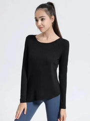 Long sleeve ribbed top