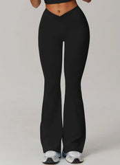 High Waisted Flared Sports Leggings