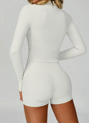 Sports training set - zip-up top and shorts