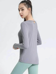 Long sleeve ribbed top