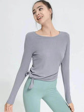 Long sleeve ribbed top