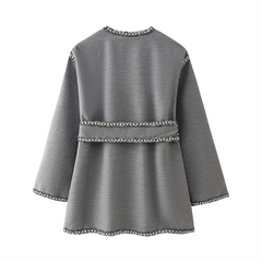 Ulljacka med lång ärm och midjeband