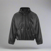 Skinnjacka med huva i retrostil