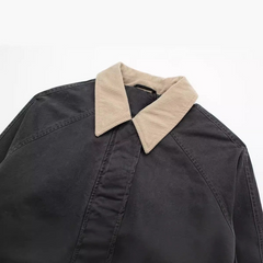 Varm casual jacka med polokrage