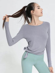 Long sleeve ribbed top