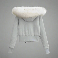 Cassius fleecad hoodiejacka