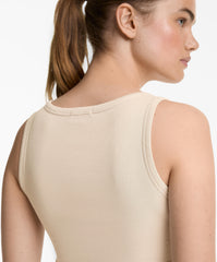 Ribbed Henley Tank Top