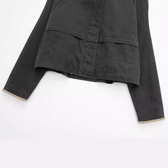 Varm casual jacka med polokrage