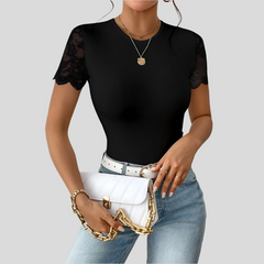 Randig jumpsuit med stickad bar rygg