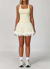 Sports set with top and tulle skirt
