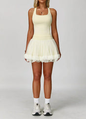 Sports set with top and tulle skirt