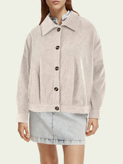 Randig jacka med knappar