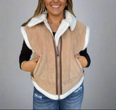 Päls modern väst med ficka