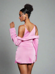 Jacka i camisole-design med urholkade axlar