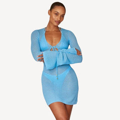 Textured Cutout Mini Dress