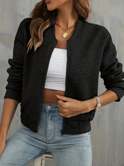 Svart enkel bomberjacka