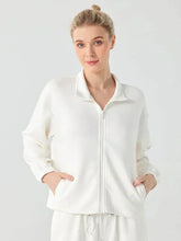 Jacket with zipper and stand-up collar