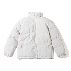 Varm vadderad jacka med turtleneck