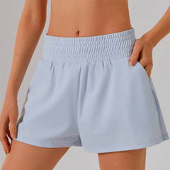 High-waisted airy sports shorts