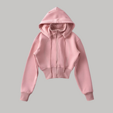 Avtagbar sweatshirt med huva i smal midja