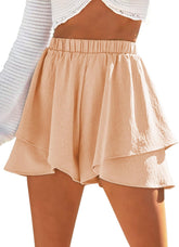 Layered ruffle shorts