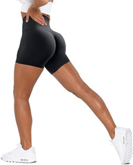 Seamless high-waisted sports shorts