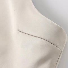 Champagnefärgad topp med band i midjan