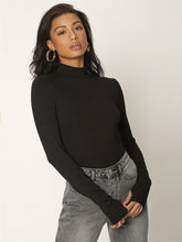 Långärmad T-shirt med turtleneck