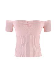 Rosa slim fit topp utan axlar