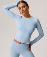 Seamless long sleeve sports top