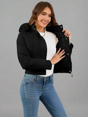 Casual quiltad bomullsjacka i smal passform