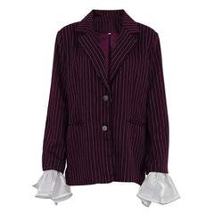 Lös elegant randig blazer