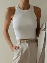 Ribbed sleeveless top