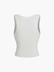 Ribbed sleeveless top