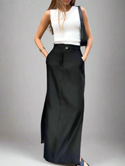 Long slit skirt