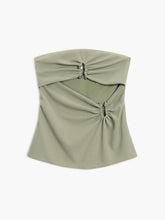 Bustier top with ruffled details