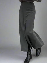 Asymmetrical slit maxi skirt