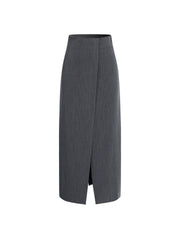 Asymmetrical slit maxi skirt