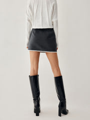 Mini skirt with decorative hem