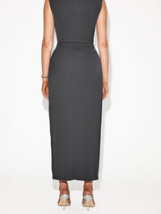 Set with sleeveless top and long skirt