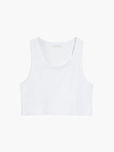 White cropped tank top