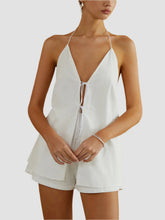 Halterneck top and shorts set