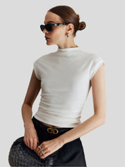 Sleeveless high neck top